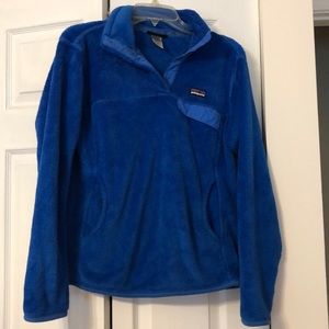 BRIGHT BLUE PATAGONIA FLEECE PULLOVER